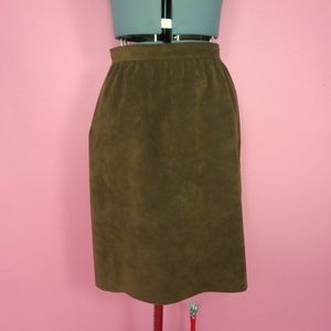 Vintage Brown Suede Skirt